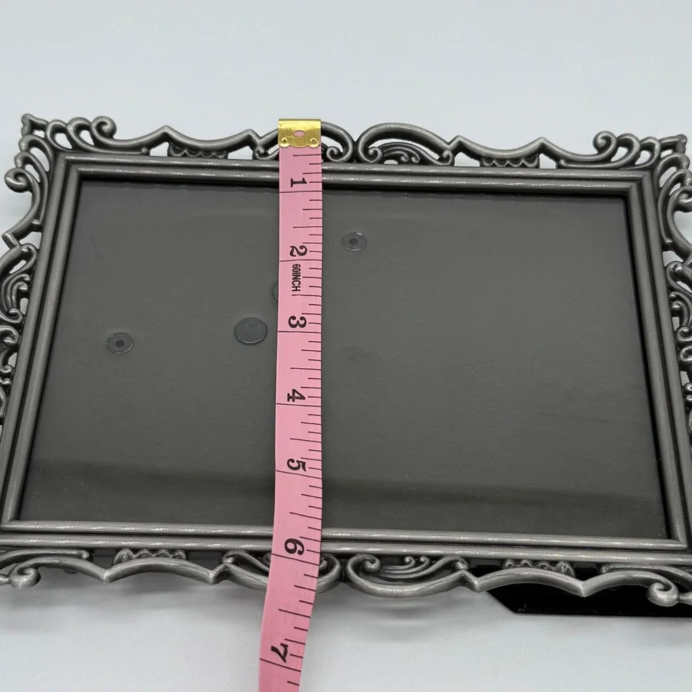Vintage Malden Silvertone Metal Scrollwork Filigree 5x7 Photo Picture Frame